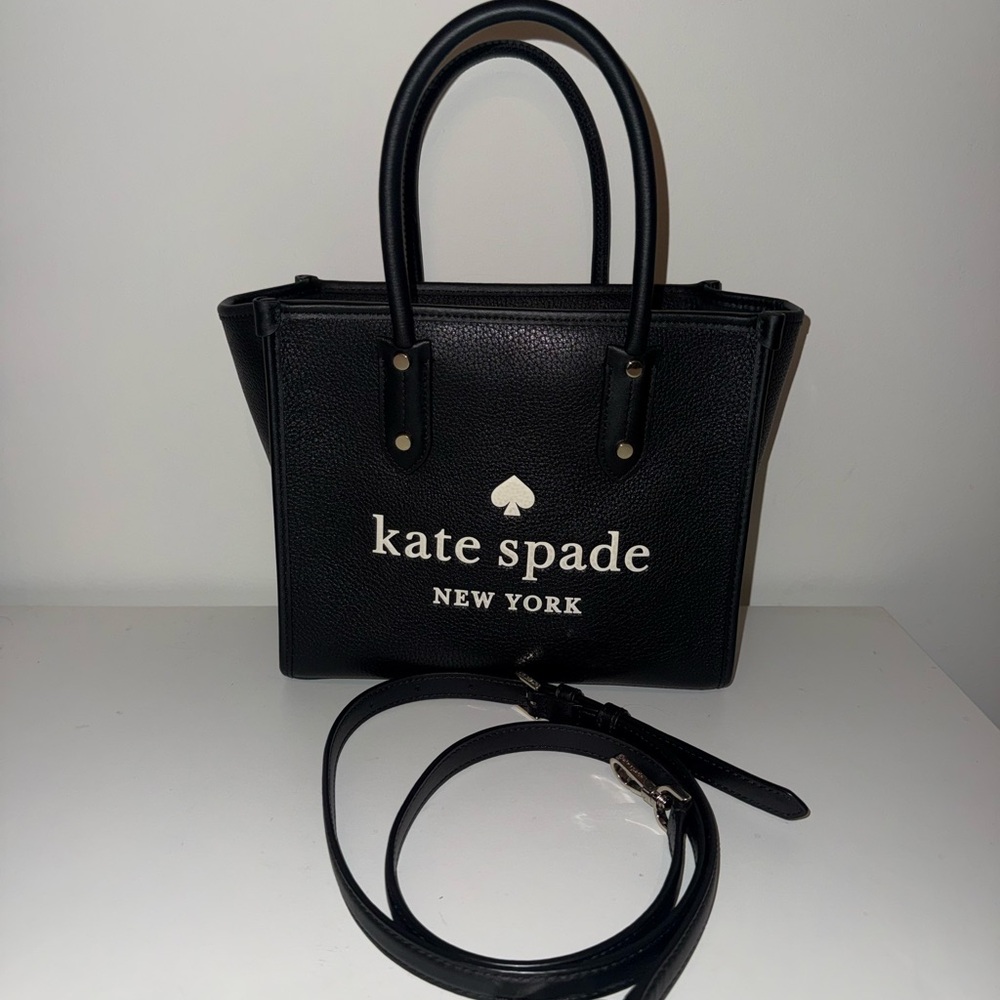 Kate Spade Black Satchel with Logo
